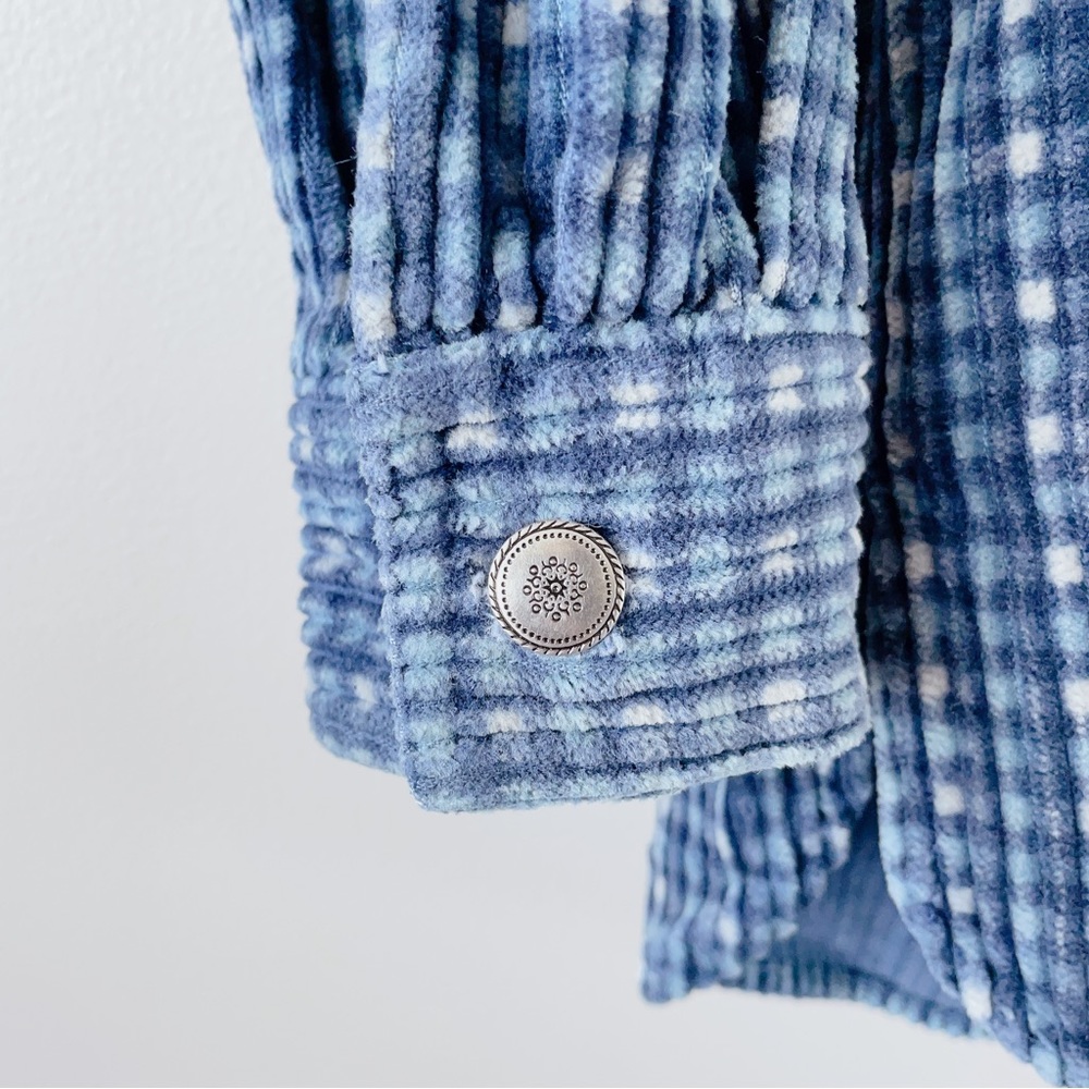 Vintage Cotton Ginny oversized shacket fuzzy waffle knit Medium shirt - Picture 7 of 17